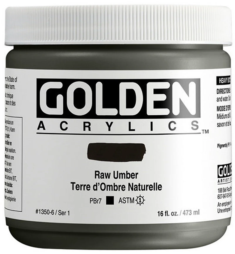 Acrylic heavy body - 16 oz raw umber s1
