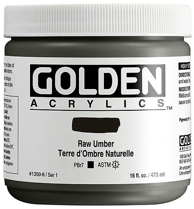 Acrylic heavy body - 16 oz  raw umber  s1