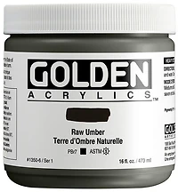 Acrylic heavy body - 16 oz  raw umber  s1