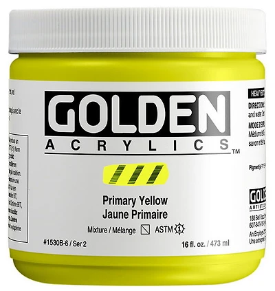 Acrylic heavy body - 16 oz  primary yellow  s2