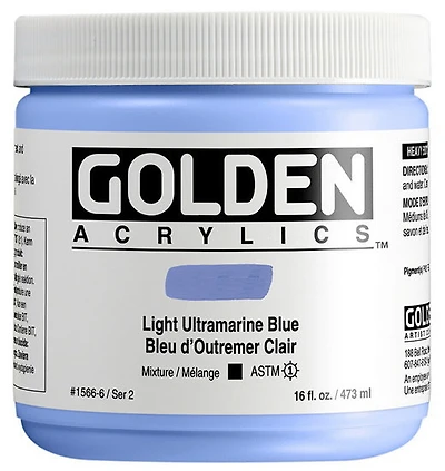 Acrylic heavy body - 16 oz  ultramarine blue light  s2