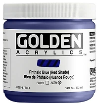 Acrylique haute viscosité - 16 oz  bleu phthalo nuance rge  s4
