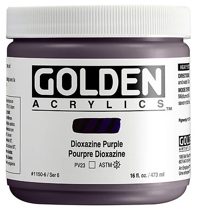 Acrylic heavy body - 16 oz dioxazine purple s6