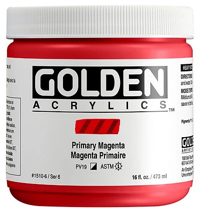 Acrylic heavy body - 16 oz primary magenta s6