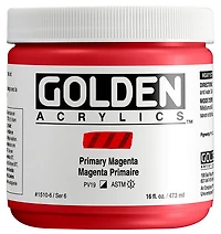 Acrylic heavy body - 16 oz  primary magenta  s6