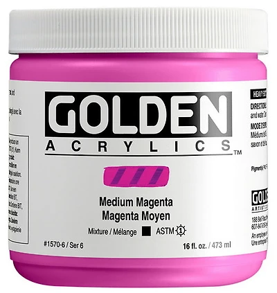 Acrylic heavy body - 16 oz  medium magenta  s6