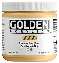 Acrylic heavy body - 16 oz  iridescent gold fine  s6