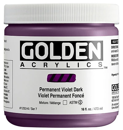 Acrylique haute viscosité - 16 oz  violet permanent foncé  s7