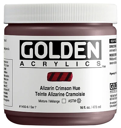 Acrylic heavy body - 16 oz alizarin crimson hue s7