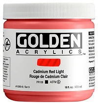 Acrylic heavy body - 16 oz  cadmium red light  s9
