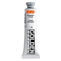 Acrylic heavy body - 2 oz  fluorescent orange  s5