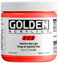 Acrylic heavy body - 16 oz  naphthol red light  s5