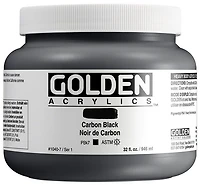 Acrylic heavy body - 32 oz  carbon black  s1