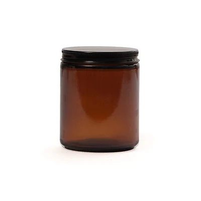 Pot à bougie en verre - ambre, 240 ml