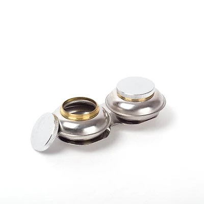 Godet de métal double avec couvercle