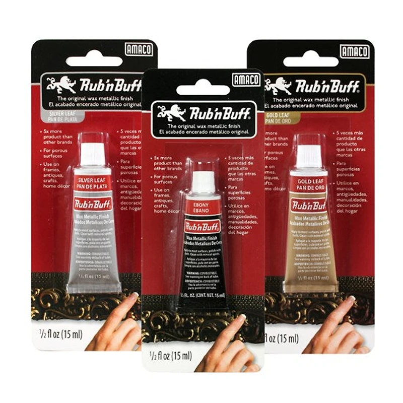 Rub n' Buff Wax Metallic Finish - EBONY OUNCE