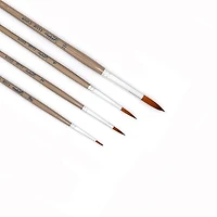 Pinceaux ronds synthétiques, paquet de 4