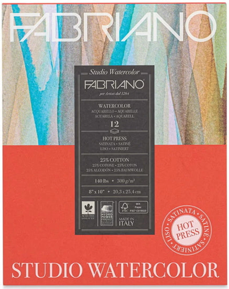 Bloc de papier aquarelle satin - 8 x 10 pouces inch