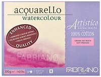 Papier aquarelle artistico - extra blanc - grain_satine inch - 12 x 18 pouces grampersquaremeter