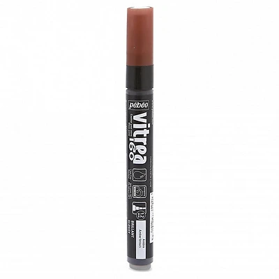 Marqueur verre - vitrea 160 - terre brune brillant