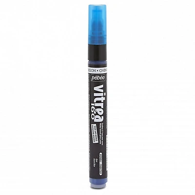 Marqueur verre - vitrea 160 - bleu azur mat