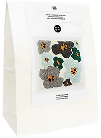 Kit punch needle coussin fleurs