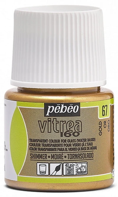 Glass paint - vitrea 160 - 45ml - shimmer gold