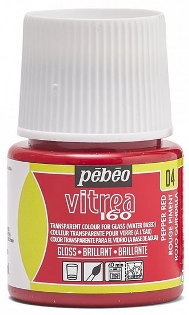 Glass paint - vitrea 160 - 45ml - pimento red
