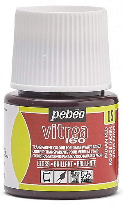 Glass paint - vitrea 160 - 45ml - indian red