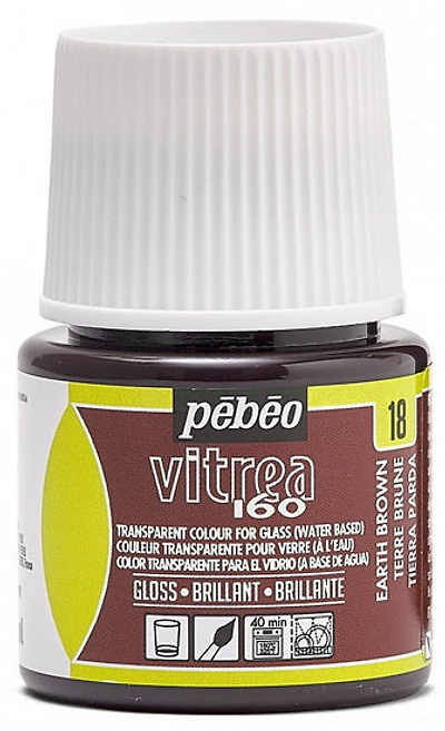 Glass paint - vitrea 160 - 45ml - earth brown