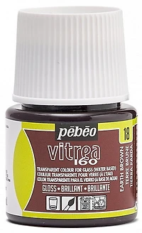 Glass paint - vitrea 160 - 45ml - earth brown
