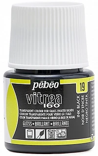 Glass paint - vitrea 160 - 45ml - ink black