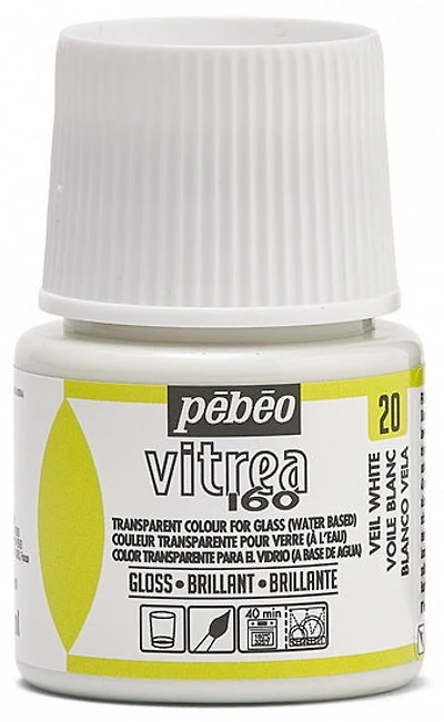 Glass paint - vitrea 160 - 45ml - white veil