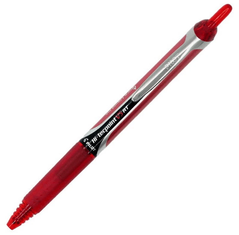 Ballpoint Pen Hi-Tecpoint V5 Clicker X-Fine Red
