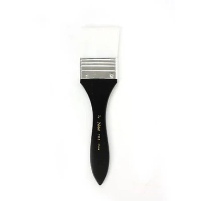 Pinceau plat synthétique blanc