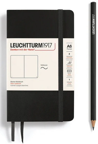 Cahier de notes souple uni a6 121p noir