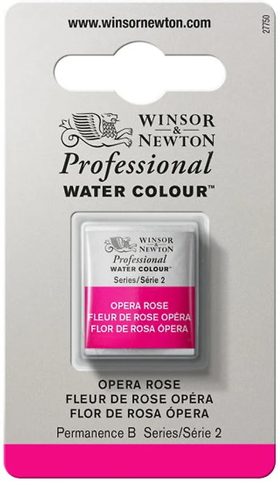 Aquarelle demi-godet - rose opéra - s2