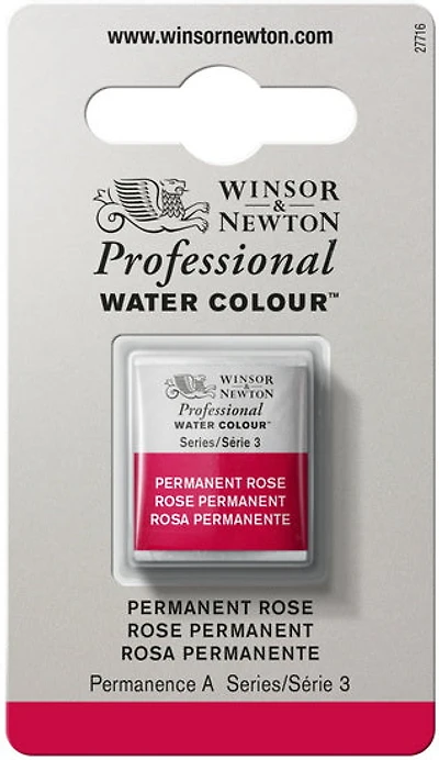 Aquarelle demi-godet - rose permanent - s3