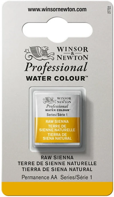 Watercolour half pan - raw sienna - s1