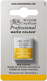 Watercolour half pan - raw sienna - s1