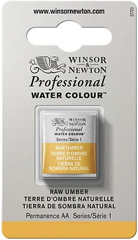 Watercolour half pan - raw umber - s1