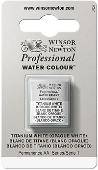Watercolour half pan - titanium white - s1