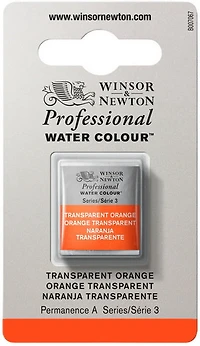 Aquarelle demi-godet - orange transparent - s3