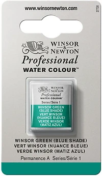 Aquarelle demi-godet - vert winsor nuance bleue - s1