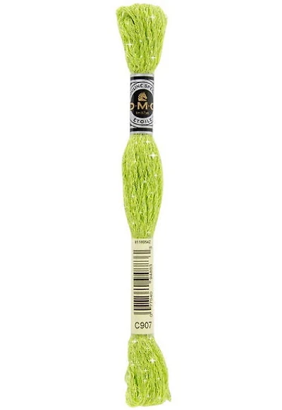 Fil à broder - étoile- vert perroquet clair