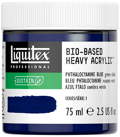 Acrylique bio hv - 2.5oz - bleu phtalocyanine nuance verte - s1