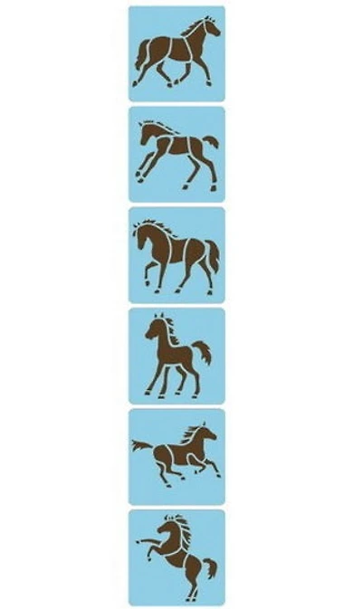 6 Horses Stencils