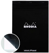 Rhodia Notepad-dotPad - BLACK - 8.3 X 11.7 INCHES
