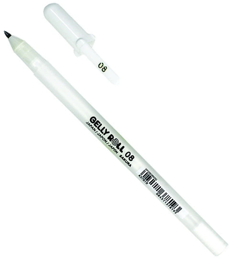 Stylo gel gelly roll 0.4mm blanc