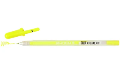 Stylo gel gelly roll moonlight 0.5mm jaune fluo